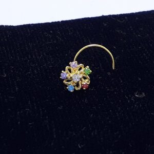 Gold Multi Colour Nosepin