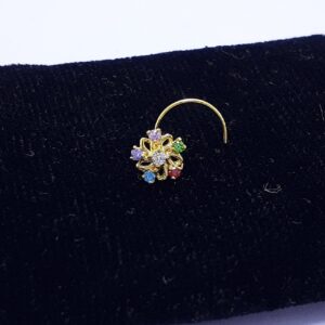 Gold Multi Colour Nosepin