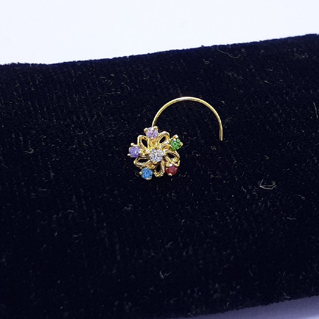 Gold Multi Colour Nosepin