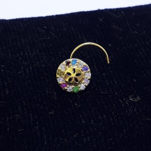 Gold Round Nosepin