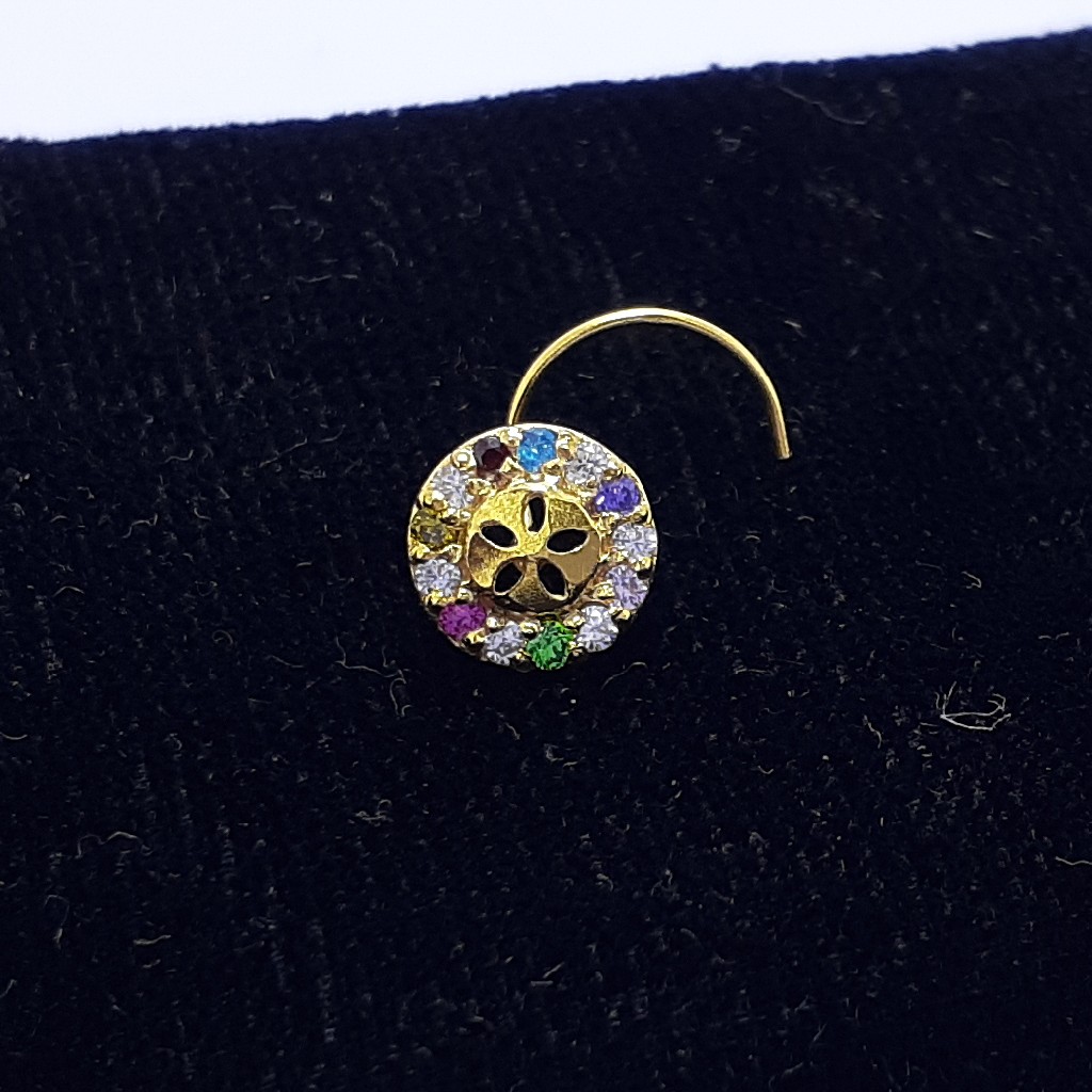 Gold Round Nosepin