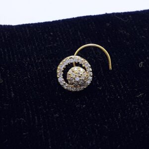 Gold Fancy Round Nosepin