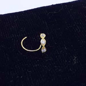 Gold Fancy Half Round Nosepin