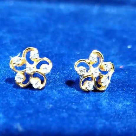 22k/916 Designer Flower Shape Gold Ladies earrings