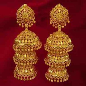 Traditional Indian Style Gold Jhumka