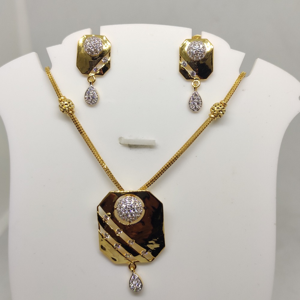 916 CZ Gold Necklace Set SOG-N011