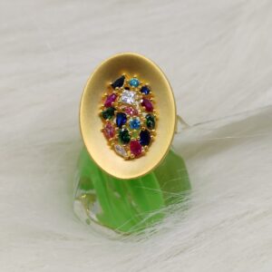 916 colur stone big ladies ring