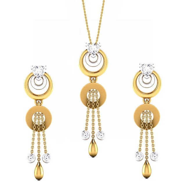 916 gold fancy round shape dokiya set so-n007