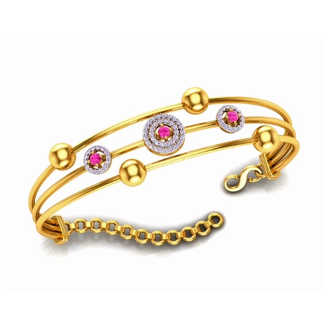 916 Gold CZ Designer Bracelet For Women SO-B009