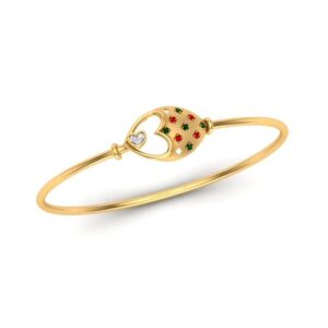 916 Gold CZ Colorful Bracelet SO-B003