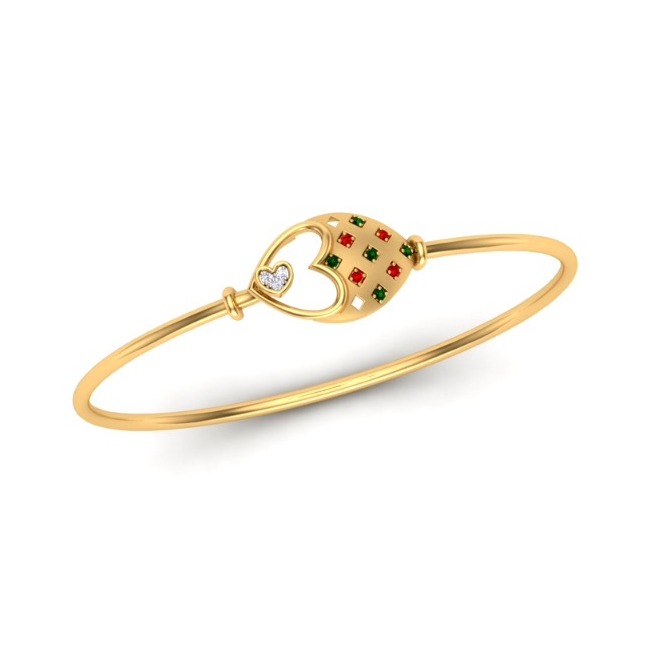 916 Gold CZ Colorful Bracelet SO-B003