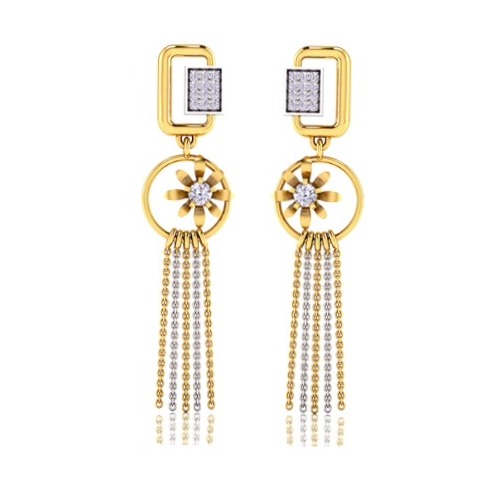 916 Gold CZ Classic Earring SO-E007