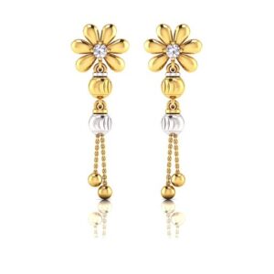 22KT Gold Flower Design Latkan Earring SO-E003