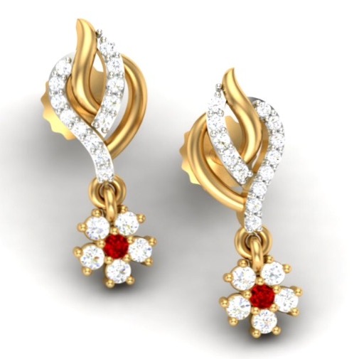 916 Gold CZ Fancy Earring SO-E001