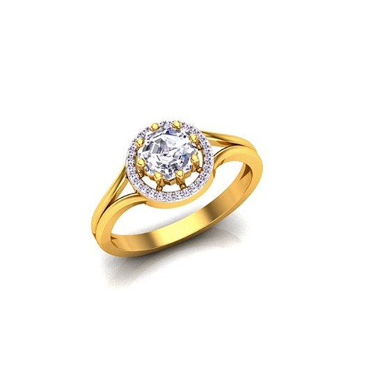 916 Gold Fancy Single Stone Ladies Ring SO-LR006