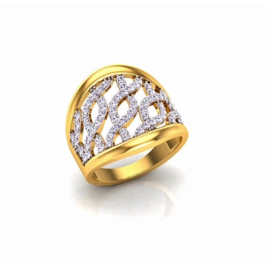 916 gold cz designer ladies ring so-lr001