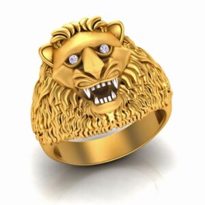 916 Gold Lion Design Gents Ring SO-GR013