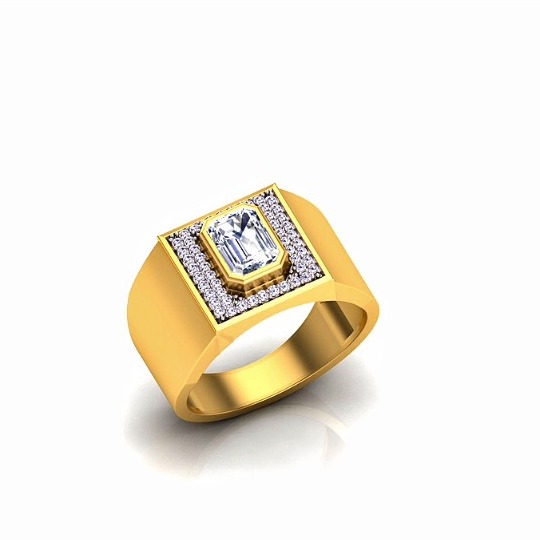 916 Gold CZ Gents Ring SO-GR001