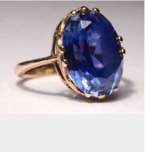 916 Gold Blue Sapphire Rings