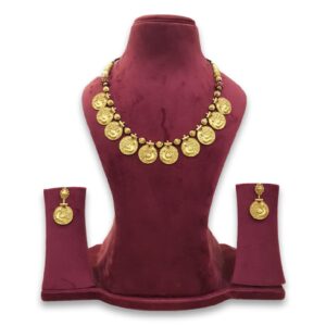 916 Gold Coin Design Necklace Set