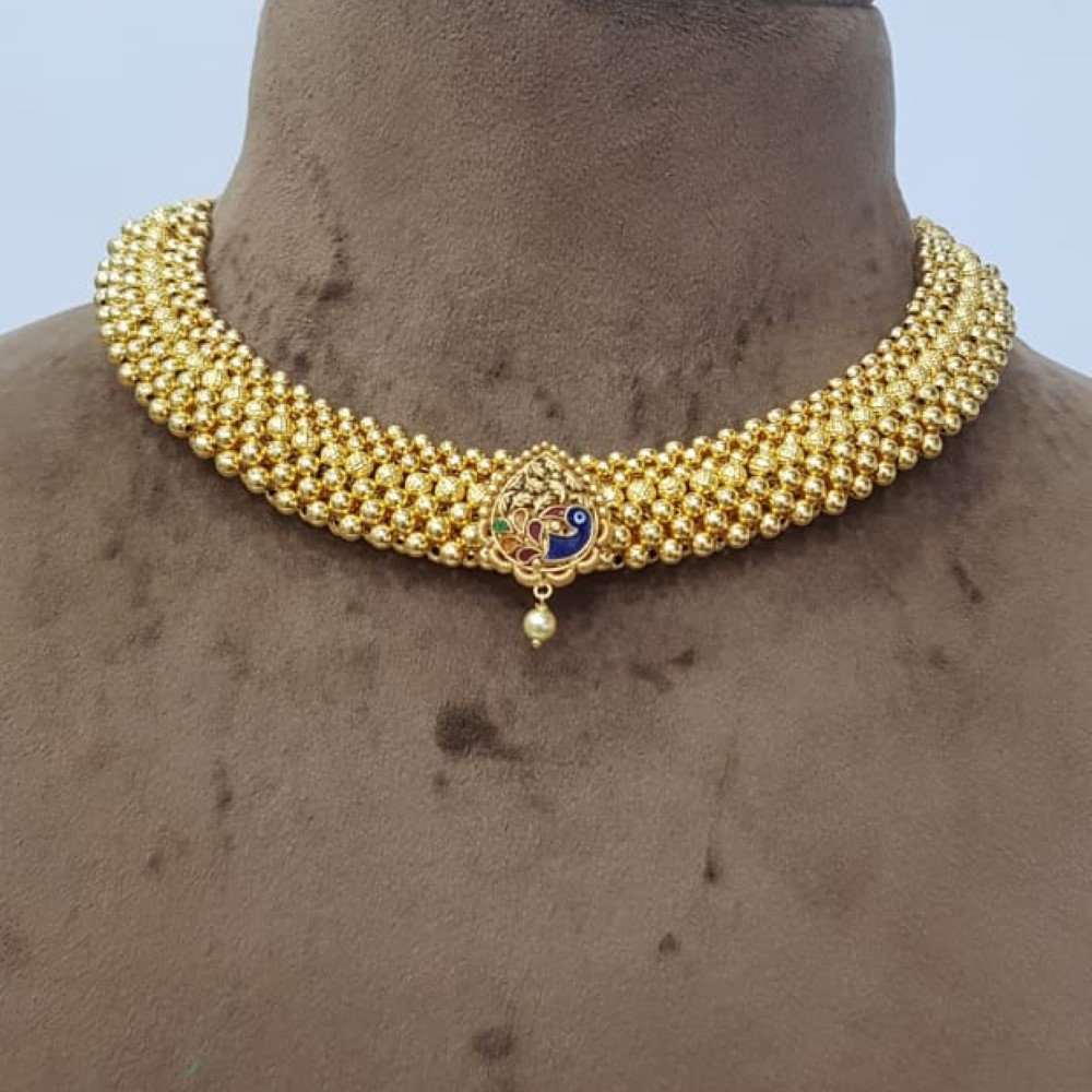 22k Gold Regal Necklace SJJGN55