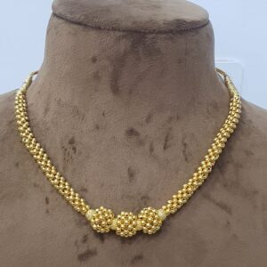 916 Gold Plain Anniversary Handmade Necklace SJJGN30