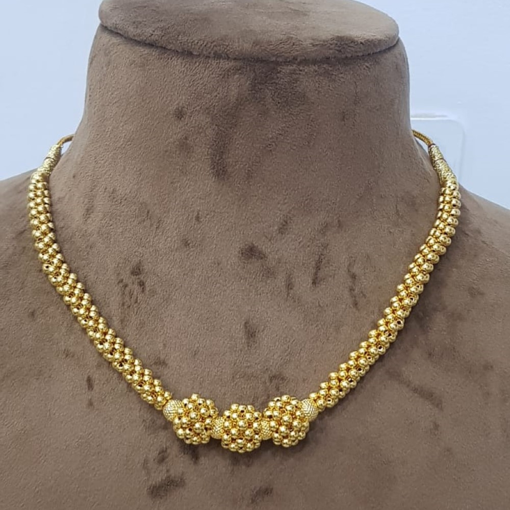 916 Gold Plain Anniversary Handmade Necklace SJJGN30