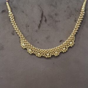 916 Gold Plain Cocktail Handmade Necklace SJJGN25