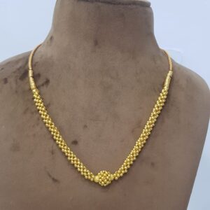 916 Gold Plain Divine Handmade Necklace SJJGN22