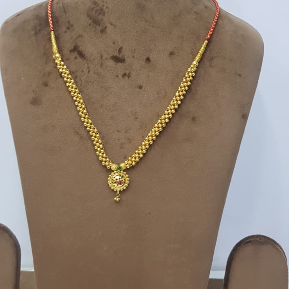 916 Gold Plain Fine Handmade Necklace SJJGN19