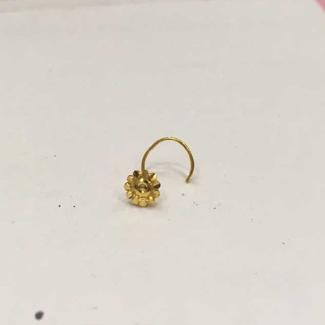 750 Yellow Gold Simple Nosepin (Nath)