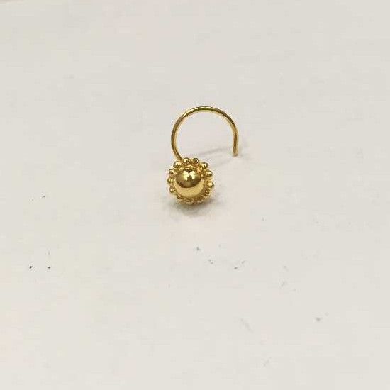18KT Gold Simple Indian Nosepin (Nath)