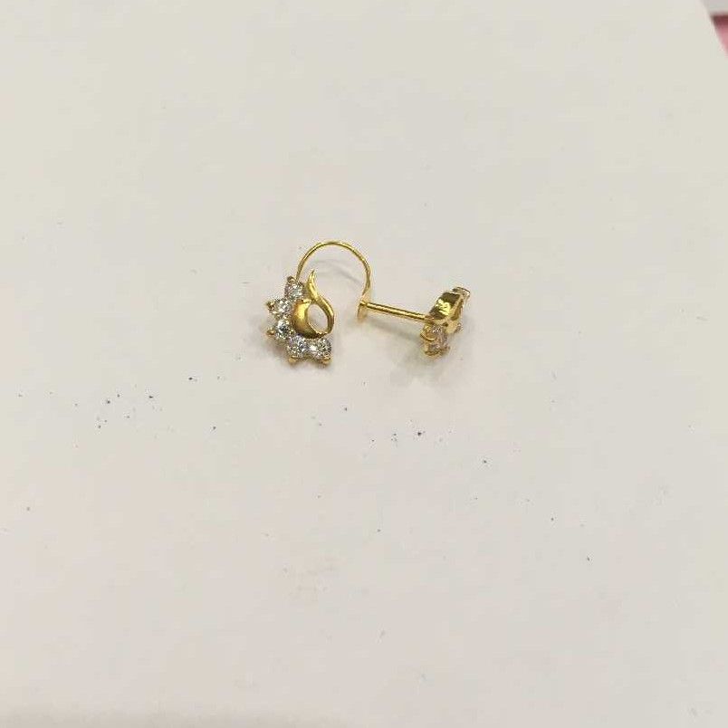 18K Gold Indian Diamond Nosepin