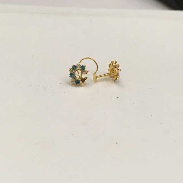 18K / 750 Gold Ladies Indian Nosepin (Nath)