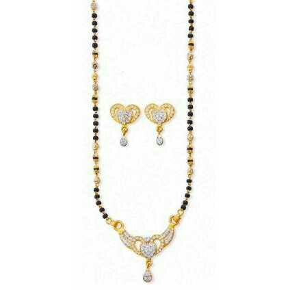22K / 916 Gold Ladies Traditional Heart Mangalsutra Set