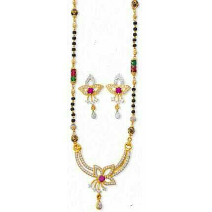 22K / 916 Yellow Gold Designer Ladies Mangalsutra Set