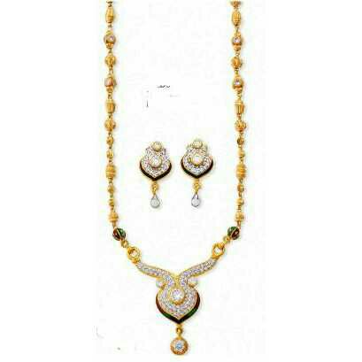 916 Gold Diamond Mangalsutra Set