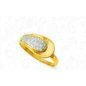 22K / 916 Gold Modern Ladies Diamond CZ Ring