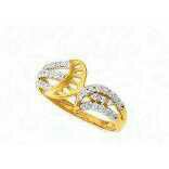 22K / 916 Gold Ladies Diamond Modern CZ Ring