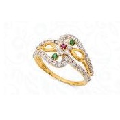 22KT Yellow Gold Ethical CZ Diamond Ring