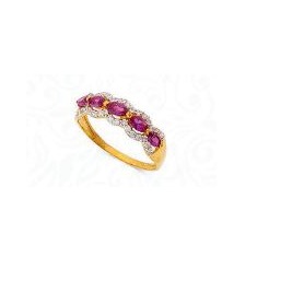 916 Yellow Gold CZ Modern Trendy Ring