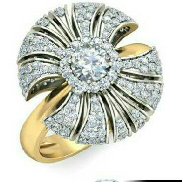22KT Gold Diamond Ladies Ring