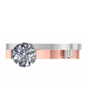18KT Pink Gold Ladies unique Italian Ethical Ring