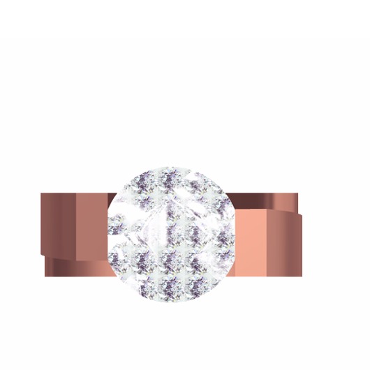 18KT Rose Gold Ladies Italian Modern Trendy Ring - Image 3