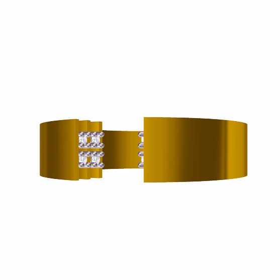 18KT Yellow Gold ladies italian Traditional Gold Ring - Image 3