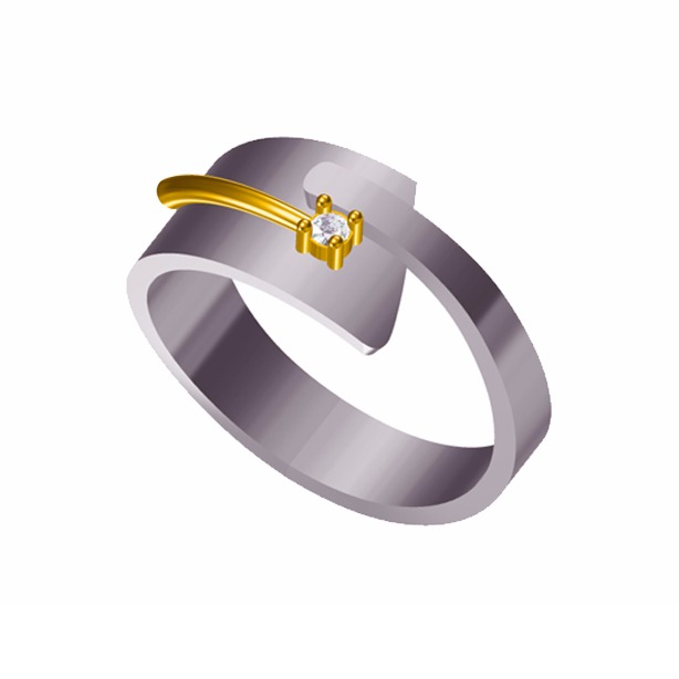 18KT White gold Ladies Flower Design Ethical ring