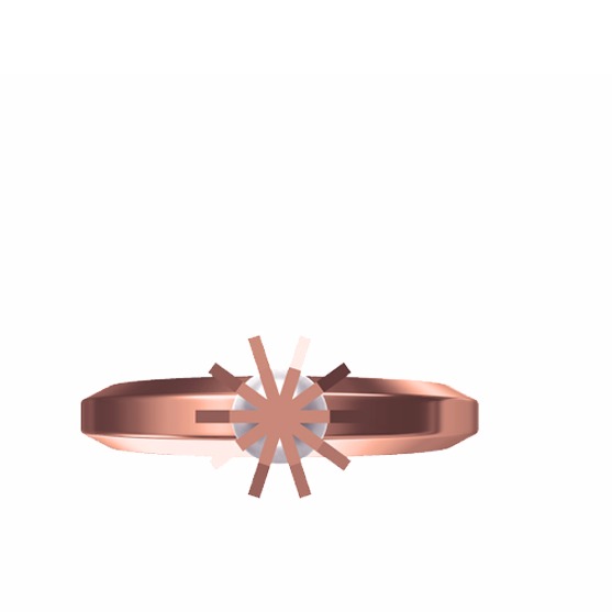 18KT Yellow Gold Ladies Indian Modern Trendy Ring - Image 3