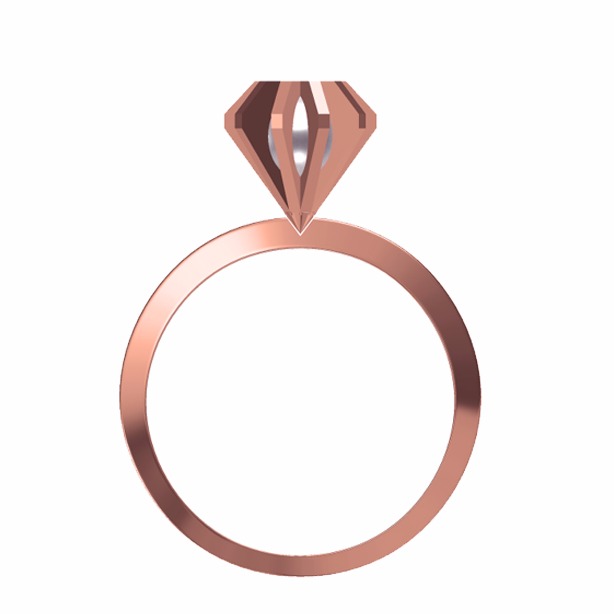 18KT Yellow Gold Ladies Indian Modern Trendy Ring - Image 2