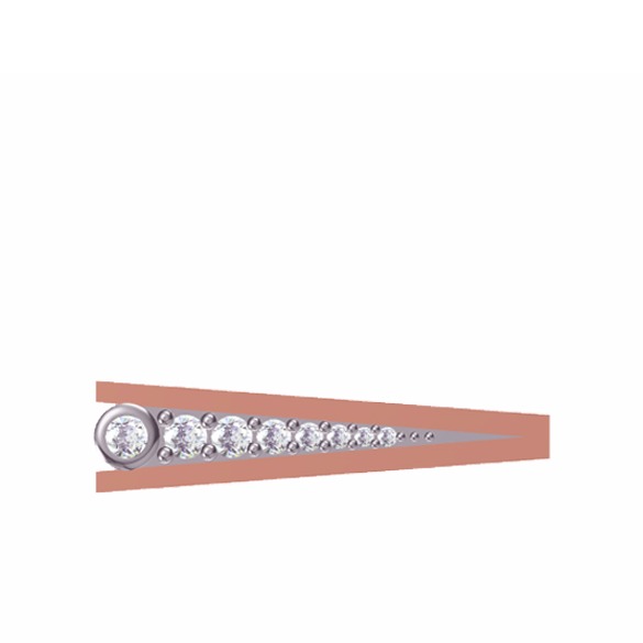 18KT Rose Gold Ladies Italian Prong Charming Ring - Image 2