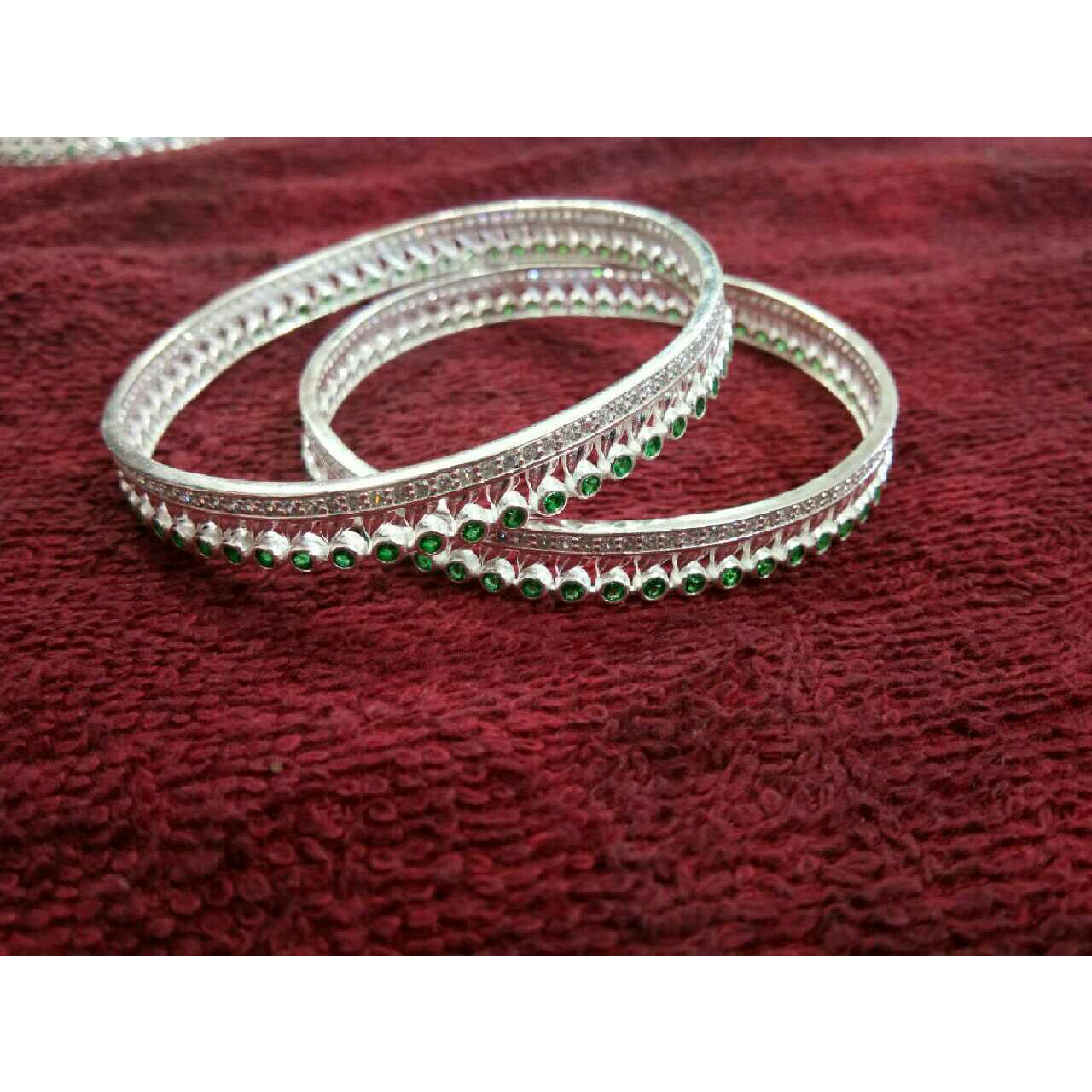 925 Silver Ladies Indian Fancy Studded Bangles